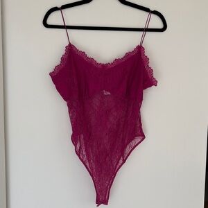 Olia Lace Magenta Bodysuit